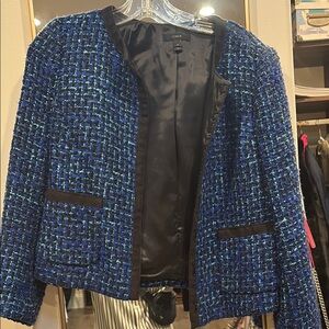 J. Crew Blue and Black Tweed Jacket